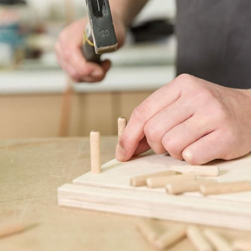 VRTYVEYBB Tasselli in legno per la realizzazione di mobili, in legno di faggio, smussati e scanalati, 3 misure (6 x 40/8 x 40/8 x 50/10 x 60 mm), confezione da 100