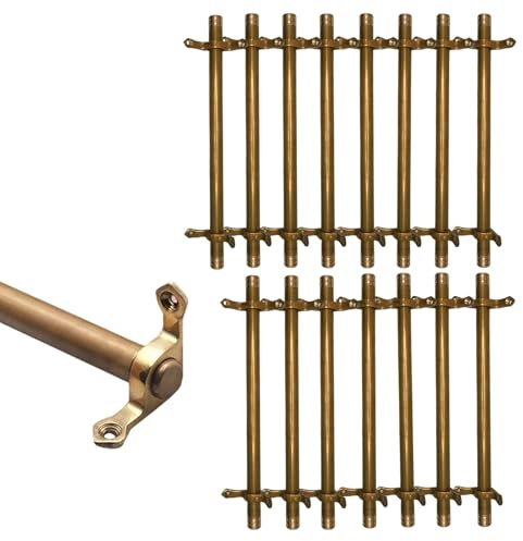 Säkringsstång i mässing för trappmattor, 3/5/13/15-pack, halkfri och hållbar, enkel gör-det-själv-installation för hotell/konstgalleri (15 st, 91 cm (36 tum))