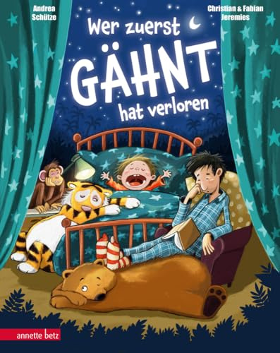 Wer zuerst gähnt, hat verloren!: Eine Einschlafgeschichte mit einem sympathischen Papa-Sohn-Duo