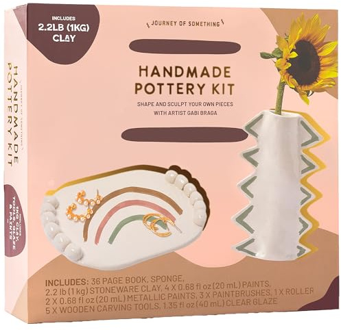 Deluxe Pottery Kit – DIY Adult & Beginner Friendly Pottery Making Kit