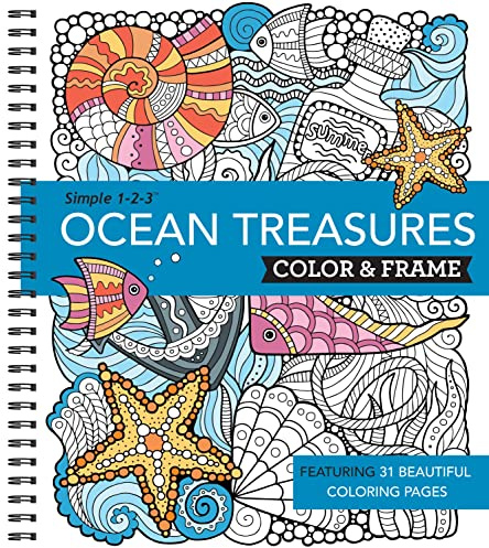 Color & Frame - Ocean Treasures (Adult Coloring Book)