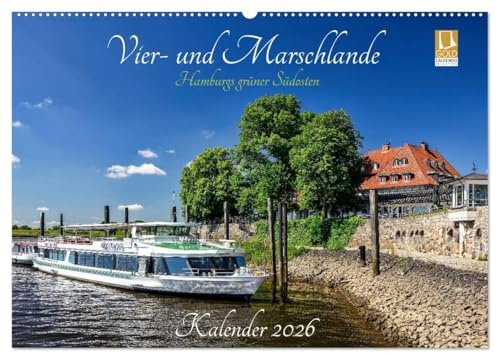 Vier- und Marschlande Hamburgs grüner Südosten (Wandkalender 2026 DIN A2 quer), CALVENDO Monatskalender: Hamburgs Landgebiet Vier- und Marschlande in ... Bildern für das ganze Jahr. (CALVENDO Orte)