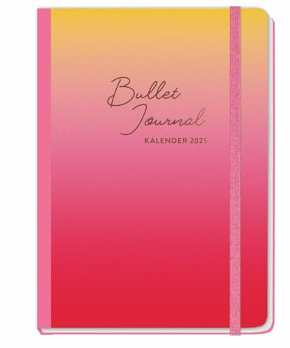 Red Bullet Journal A5 2025: Taschenkalender 2025 mit Punktraster, Gummiband und Lesebändchen. Praktischer Buch-Kalender für Termine und To-dos. ... A5 (Bullet Journal Kalender Heye)