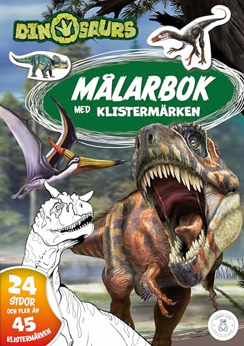 Dinosaurier : Målarbok med klistermärken