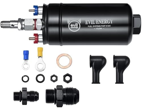 EVIL ENERGY External Inline Fuel Pump Electric 300LPH High Flow 12V Universal