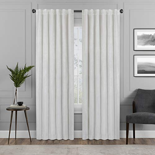Eclipse Absolute Zero Harper Verdunkelungsvorhänge aus Samt, wärmeisoliert, für Schlafzimmer, Einzelbahn, 127 x 213,4 cm, Schnee