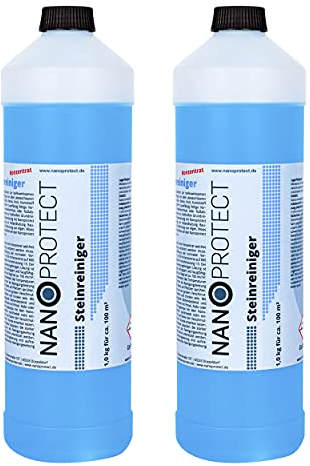 Nanoprotect Steinreiniger Konzentrat | 2 x 1 kg für ca. 200 m² | Intensivreiniger für Außenanlagen | Ideal für Haus, Hof und Garten