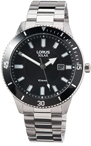 Lorus Men's Analogue Quartz Stainless Steel Watch RX311AX9, Waterproof with Light Coating