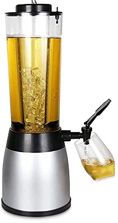 Girafe A Biere Tireuse A Biere Distributeur de bière 2.5L, Tour de bière de table avec tube de glace, for Bar Maison Buffet Buffet Restaurant