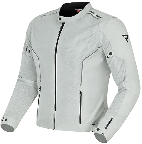 REBELHORN Wave Motorradjacke Herren | Textil | Mesh-Belüftungseinsätze | Ellbogen und Schulterprotektoren Stufe 2 | Rückenprotektor Tasche | Größen bis 10XL