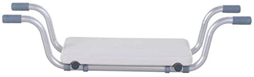Sedile per Vasca HUOLE in Lega di Alluminio e Plastica, Sgabello per Vasca da Bagno Larghezza Regolabile 73-83 * 22 * 18cm, Max. Carico 150kg