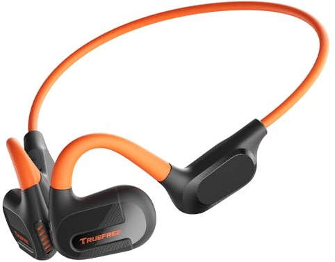 Truefree F2 Open-Ear Headphones, Air Conduction Bluetooth 5.3 Wireless Headphones for Sports, 15 Hours of Playtime, 16.2mm Enhanced Bass, Dual Mic, Multipoint Connection, App Control, Running, Cycling