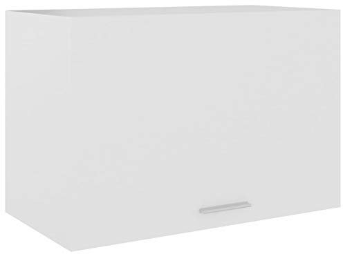 Homgoday Hängeschrank, Wandschrank für Küche, Küchenschrank mit viel Stauraum, Geschirrschrank Schwebeschrank Schrank, Weiß 60x31x40 cm Holzwerkstoff