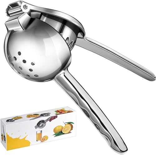 Lemon Squeezer, Sopito Lemon Juicer Stainless Steel with Soft Grip Handle for Squeeze Limes and Citrus, Heavy Duty Citrus Squeezer Press Manual Juicer