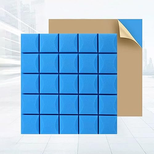 XOXLCUHR Acoustic Foam Panels 12 Pack Mushroom Studio Wedge Tiles Self Adhesive Flame Retardant Soundproofing Wall Tiles Acoustic Treatment Panel