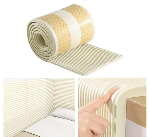 3d Wandkissen Selbstklebend, 1cm Dick Anti-kollision Wandpaneele Gepolstert für Schlafzimmer, Wandverkleidung Selbstklebend für Bettkopfteil Oder Aufprallschutz ( Color : Beige , Size : 20 cm x 2 m 6p