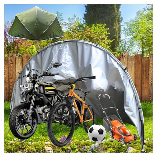YSMSMZJK Abri Jardin Hémisphérique Abri Pompe Piscine pour 2/3/4/5 Vélos Cabanon Jardin Exterieur Abri De Jardin Adossable