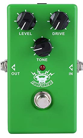 HUASON Tube Drive, Guitar Effect Electric Pedal, Tube Overdrive Sound Booster Hardware Straight Way LED Battery 9V Power