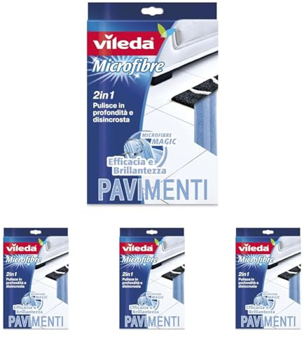 Vileda Pavimenti Microfibra 3D (Confezione da 4)