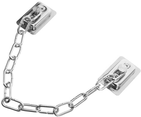 KITANDOVE Stainless Steel Indoor Door Chain Lock Security Lock for Apartments Hotels and Homes Easy Installation Cold-Rolled Steel Chain Pet Safety