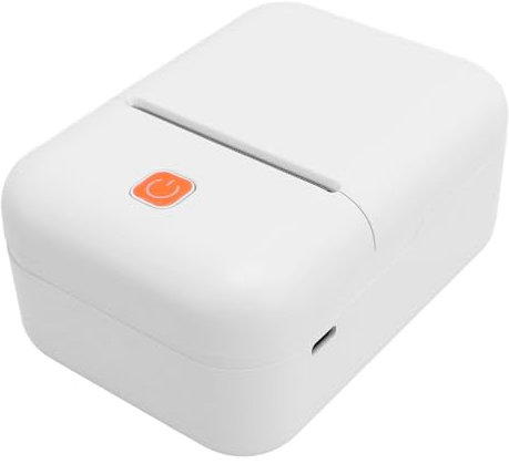 Tragbarer Thermodrucker, Kabelloser BT-Drucker mit 1200 MAh Lithium-Ionen, 203 DPI Auflösung, Etikettenbreite 20–50 Mm, für Kleine Unternehmen, Adresse, Kleidung, Post,