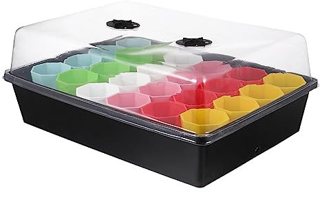 Toyvian Plateaux De Culture pour Plantes Pots Mobiles De Démarrage Kit De Propagation avec Transparent pour Germination Et Semis