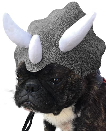 Haustier Triceratops Hut Katzen Hunde Dinosaurier Mütze Verstellbare Haustier Dinosaurier Kostüme Interessante Katzen Hunde Partyhut Kreative Fotografie Requisiten für Halloween, Cosplay