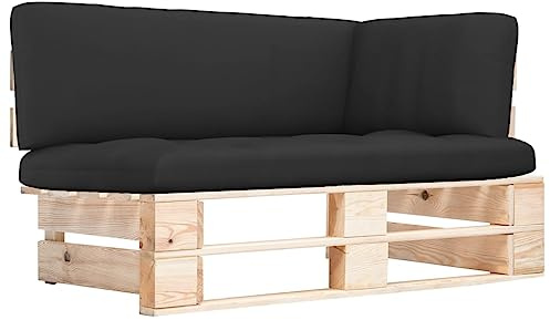 HOMEELIKE Canapé d'angle Palette de Jardin Bois de pin imprégné