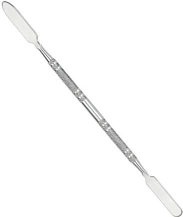 Stainless Steel Double Spatula Ointment Spatula for Make Up Pallets (Silver)