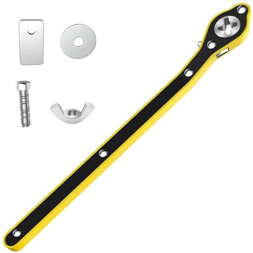 Fyearfly Llave cruzada para gato de coche con adaptador, cambio de neumáticos sin esfuerzo, incluye adaptador adicional para un uso versátil