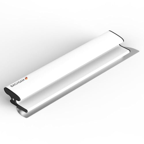 Bachsam Z-Flächenspachtel 600 mm – Profi Glättspachtel mit ergonomischem Komfortgriff, Schraubfixierung & 0,45 mm Edelstahlklinge – Trockenbau, Wandspachtel, Maler Werkzeug (60cm)