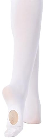 HWJFDC baletttights dam balett tights strumpor leggings dans sömlösa strumpbyxor, Vitt, 2XL height 160-175cm