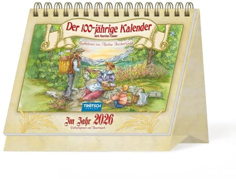 Trötsch Aufstellkalender Der 100-jährige Kalender 2026: Aufstellkalender Tischkalender