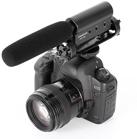 Ruili – Microphone stéréo – Pour caméscopes et appareils photo reflex numérique Nikon D300S, D4, D35, D500, D800, D3200, D7000 et Canon 5D, 5D3, 7D, 550D, 60D, 600D, 5D 650D