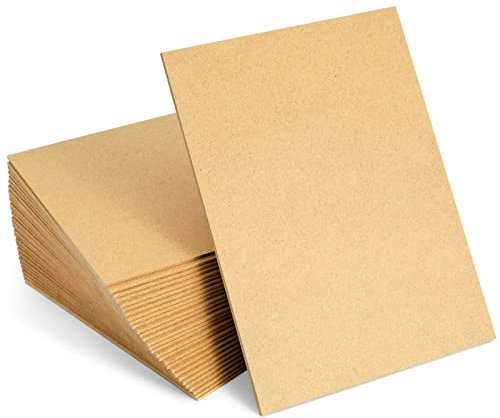 30-Pack A5 MDF Wood Board Sheets, Wooden Panels for Arts and Crafts