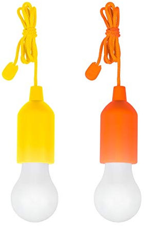 TEMPO DI SALDI 2x Lampadina LED Portatile, Colorata, senza Corrente, per Casa, Campeggio, Giardino
