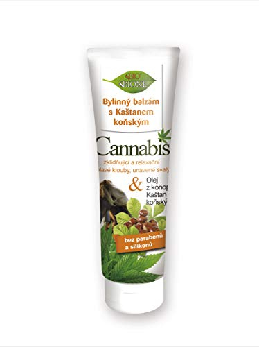 Bione Bio Massage Herb Balm with Cannabis and Horse-Chestnut Extracts Without Mineral Oil, Silicones, Parabens - 300 ml