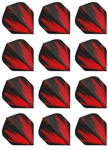 Red Dragon Hardcore Radical Black & Red Dart-flygningar - 4 uppsättningar per förpackning (12 Dart-flygningar totalt)