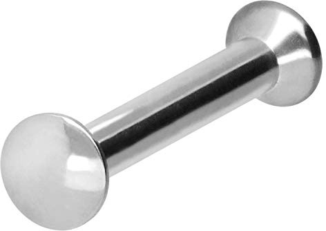 PIERCINGLINE Chirurgenstahl Triple Mini Labret Stecker Innengewinde | Flat DISC | Piercing Ohr Lippe Nase | Farb & Größenauswahl