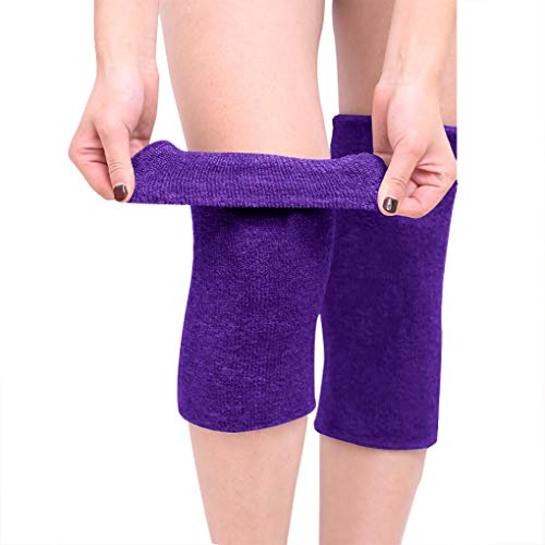 FakeFace Kniewärmer für Damen Herren Rutschfest Winter Warm Knieschoner Elastisch Knieschützer Doppelschicht Beinwärmer Knie-Wärmer Thermische Kniekompression Ärmel für Fußball Tanzen Yoga Sport