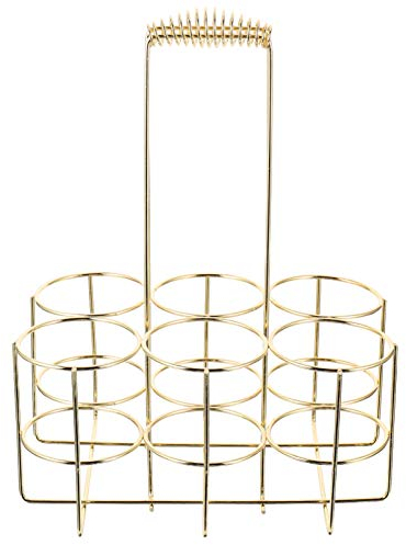 YARNOW 1stück Handgefertigter Bierflaschenhalter Metall Flaschenorganizer Für Grillabende Und Partys Für Aufbewahrung Und Transport Von Flaschen Gold Klein