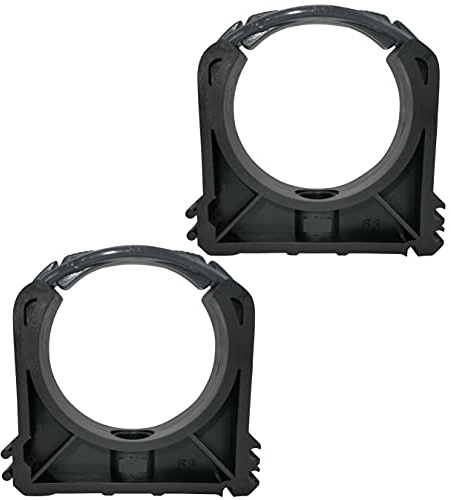 AERZETIX - Lot de 2 Colliers de Fixation Murale pour Tuyau Ø63mm - Support Guide Accroche pour Tube en Plastique - C51793