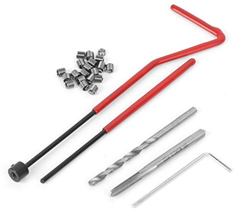 Gewindereparatursatz - 25-teiliges M3-Gewindereparatureinsatz-Kit Bohrer Helicoils Coil Repair Kit Kompatibles Handwerkzeug-Set mit transparenter Kunststoffbox für Bearbeitungsmaschinen