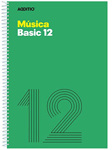 ADDITIO Cahier de musique Basic 12 portées 10 mm - vert