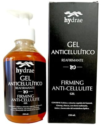 Hydrae Crema Anticelulítica Reductora Potente 250 ml con Cafeína y Extracto de Guaraná - Anticelulítico y Reafirmante Potente - Eliminar Celulitis Piernas y Glúteos - Textura Rápida Absorción