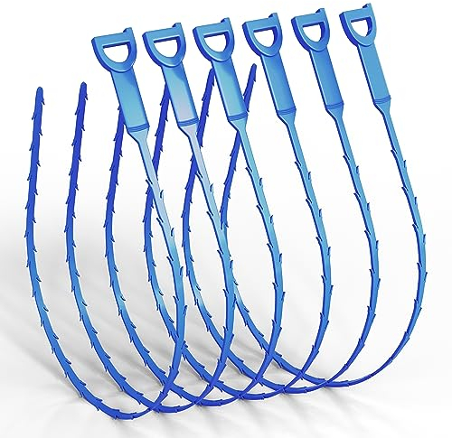 Meisterfaktur Pipe Cleaning Spiral [Pack of 6] - 63 cm Long - Ideal Drain Cleaner for Environmentally Friendly Pipe Cleaning - The Drain Spiral for Real DIY