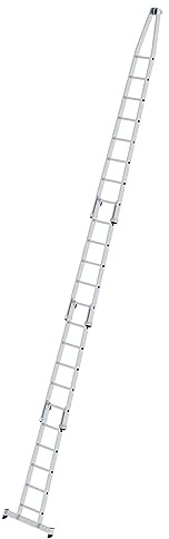 PROREGAL Sprossen-Glasreinigerleiter Satz mit nivello®-Traverse | 4-teilig | Leiter, Teleskopleiter, Trittleiter, Bockleiter, Sprossen-Doppelleiter