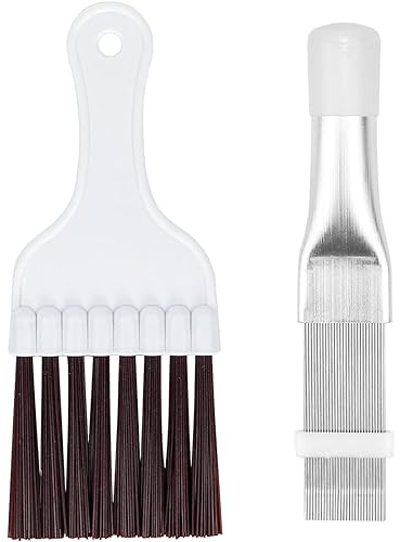 INGJIA 2 Pièces Brosse Nettoyage, Witbicg Brosse Radiateur Nettoyant Climatisation Maison, Kit Nettoyage Climatisation Split Bombe Nettoyage Climatiseur Nettoyeur Radiateur