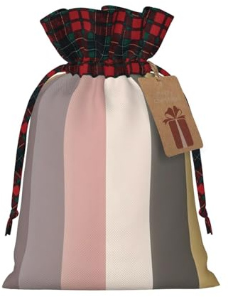 Weihnachts-Geschenktüten – festliche Geschenkbeutel für alle Feiertage und Jahreszeiten, abgestimmt mit schottischem Karomuster. Ein warmes und rustikales Farbschema