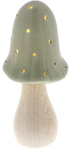Shudehill Giftware Mushroom Glow Lamp - Grey, Pink, Green and More Colours and Sizes (Medium Sage)
